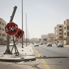 سرقة وتخريب لوحات الإرشاد المرورية