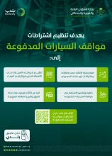 "البلدية والإسكان" تطلق خدمة "تراخيص مواقف السيارات المدفوعة" لتحسين البيئة العمرانية وتعزيز السلامة المرورية